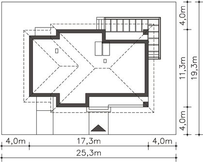 Projekt domu Denver DCB112 (WOB1563) - rzut działki