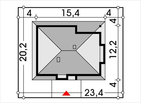 Projekt domu Alabama 4B (WRD2209) - rzut działki