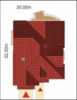 Projekt domu APS 016 + P (LUA1311) - rzut działki