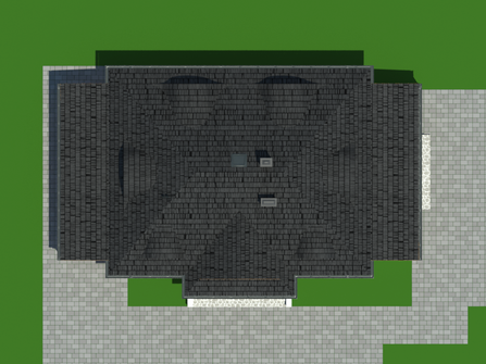 Projekt domu Chmielniki małe dw 22 (KRP1707) - rzut działki