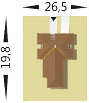 Projekt domu Agat (KSA1336) - rzut działki