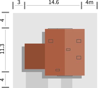 Projekt domu Grappa 2G (WRN1261) - rzut działki