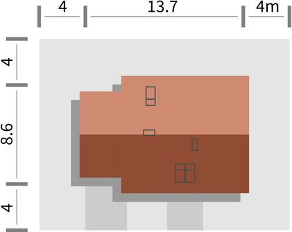 Projekt domu Gradient (WRN1276) - rzut działki