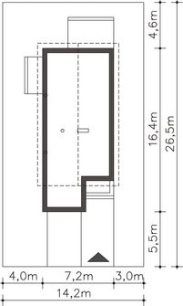 Projekt domu Brunico II LMP345a (WRB1558) - rzut działki