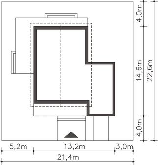 Projekt domu Bergamo III DCP343b (WOB1629) - rzut działki