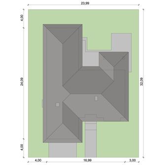 Projekt domu Domena 115 B (WRW1289) - rzut działki
