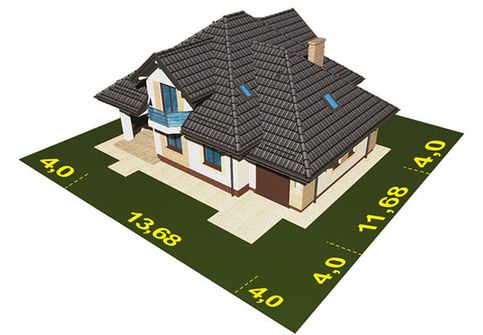 Projekt domu APS 250 (LUA1289) - rzut działki