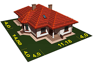 Projekt domu APS 189 (LUA1241) - rzut działki