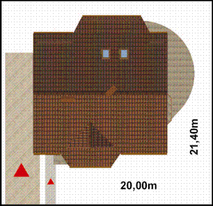 Projekt domu APS 012 (LUA1010) - rzut działki
