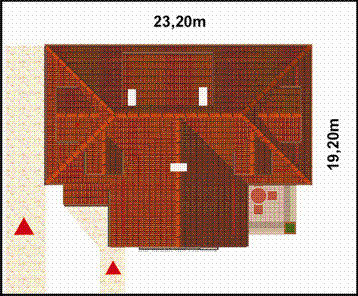 Projekt domu APS 020 (LUA1019) - rzut działki
