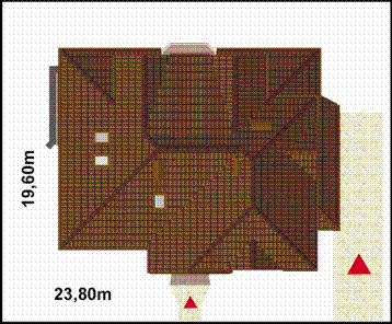 Projekt domu APS 021 (LUA1020) - rzut działki