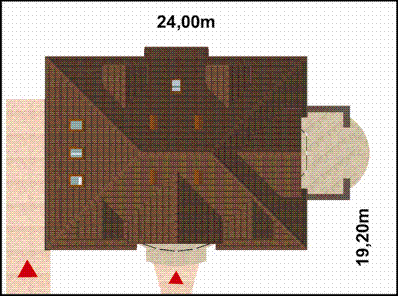 Projekt domu APS 023 (LUA1022) - rzut działki