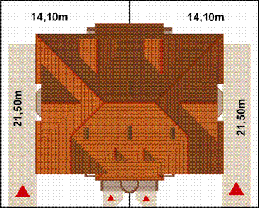Projekt domu APS 025 (LUA1024) - rzut działki