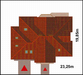 Projekt domu APS 042 (LUA1041) - rzut działki