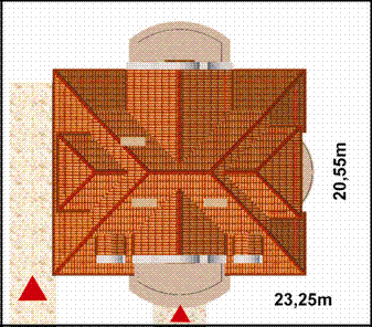 Projekt domu APS 048 (LUA1047) - rzut działki