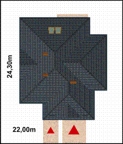 Projekt domu APS 054 (LUA1053) - rzut działki