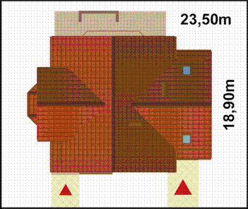 Projekt domu APS 063 (LUA1062) - rzut działki