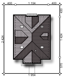 Projekt domu CA-002 (SLE1022) - rzut działki