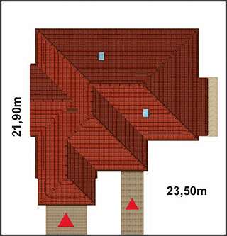 Projekt domu APS 144 (LUA1184) - rzut działki