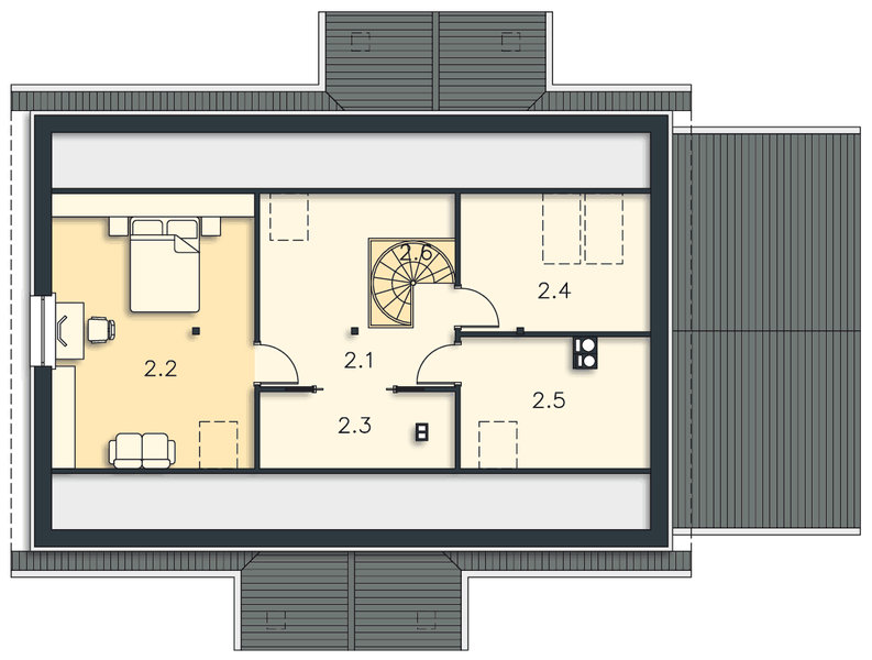Poddasze projektu Haga III LMB47b