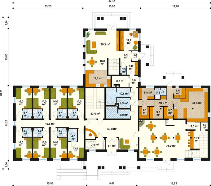 Parter projektu Gościniec Pensjonat, Hotel, Dom weselny