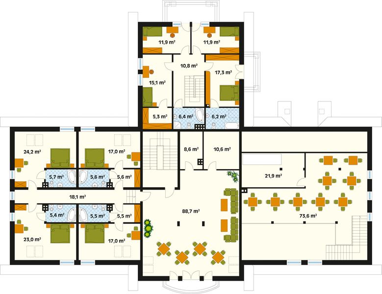 Poddasze projektu Gościniec Pensjonat, Hotel, Dom weselny
