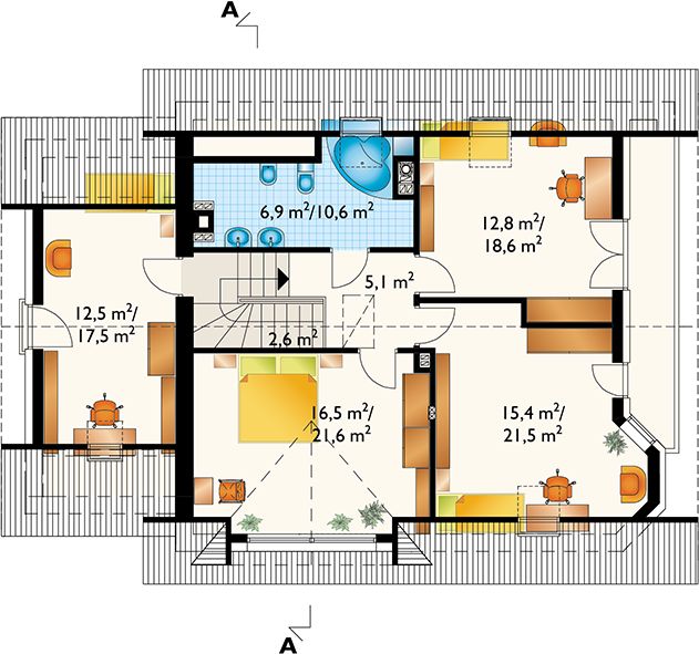 Poddasze projektu Maja Rex Grota (1033)
