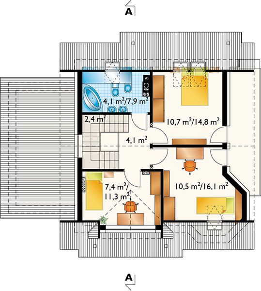 Poddasze projektu Majka Grota (1032)