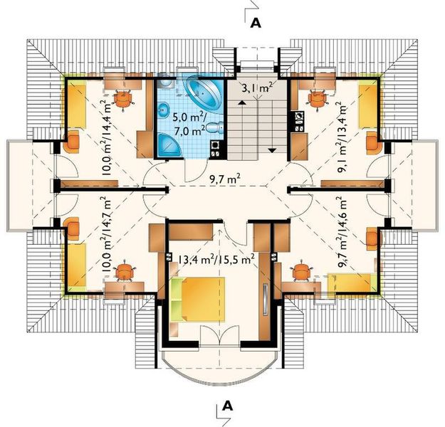 Poddasze projektu Ślężan Alter (1041)