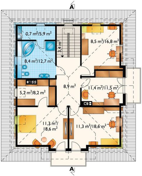 Poddasze projektu Prymus Lux (1053)