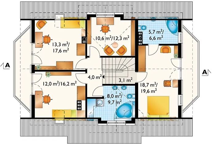 Poddasze projektu Zoja Lux Grota (1140)