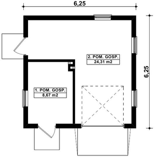 Parter projektu G4 - Budynek gospodarczy