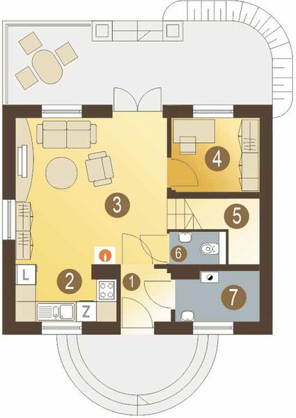 Parter projektu Florek bez garażu [B]