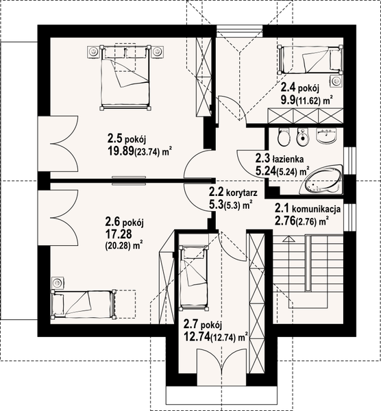 Poddasze projektu Brzozów 7