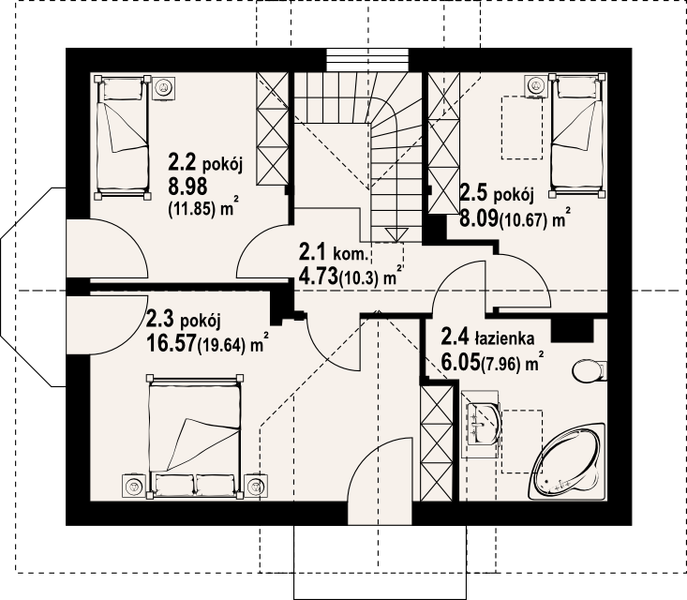 Poddasze projektu Gilowo 9