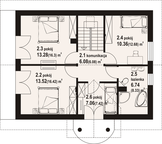 Poddasze projektu Jaworze nowe k