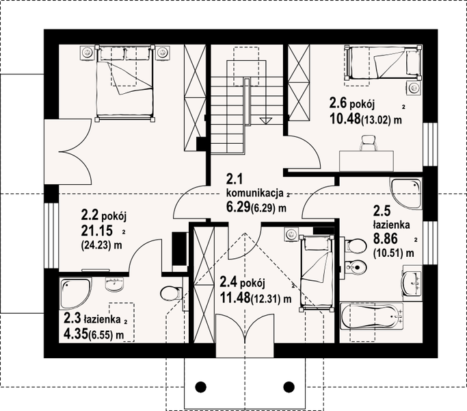 Poddasze projektu Jaworki 9