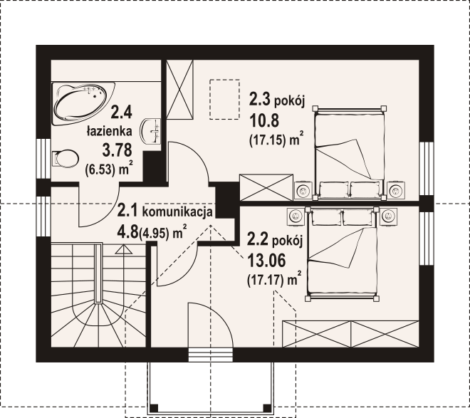 Poddasze projektu Grybów dw