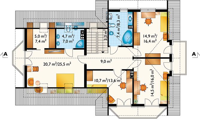 Poddasze projektu Jelonek As G2 (1093)