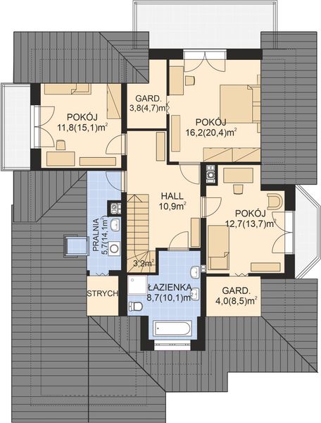 Poddasze projektu APS 016
