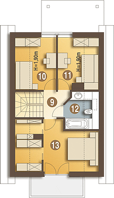 Poddasze projektu Iza bez garażu [B]