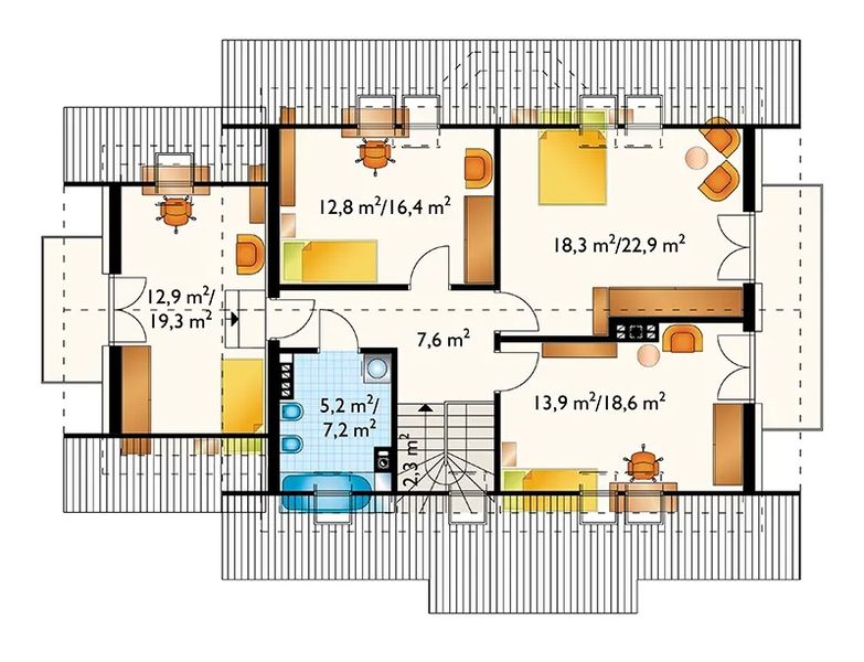 Poddasze projektu Figa Rex (1116)