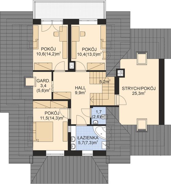 Poddasze projektu APS 075