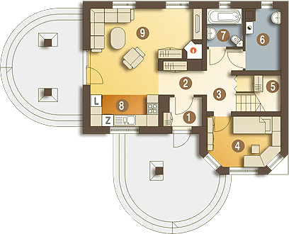 Parter projektu Sójka II bez garażu [B]