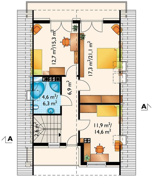 Poddasze projektu Koral Rex (1146)