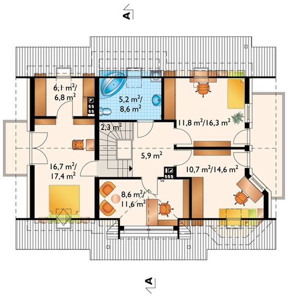 Poddasze projektu Majka Puzon (1138)