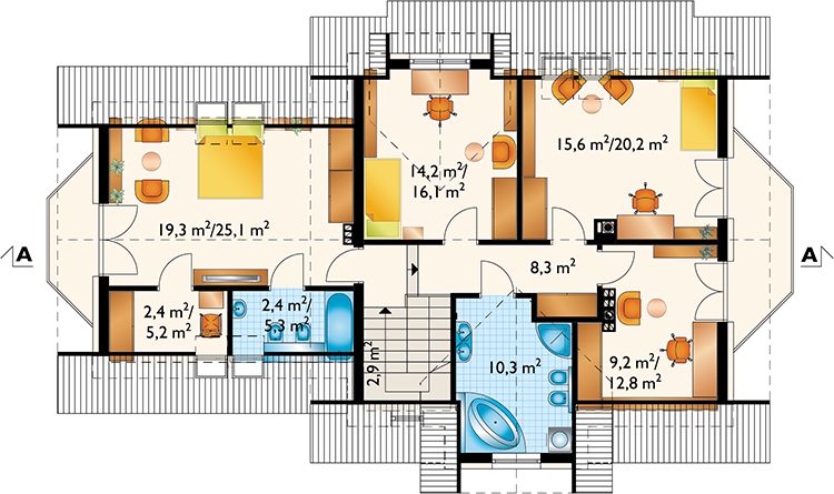 Poddasze projektu Chaber Polo G2 (1170)