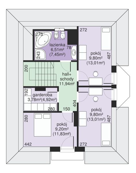 Poddasze projektu Dom przy Sielskiej 2