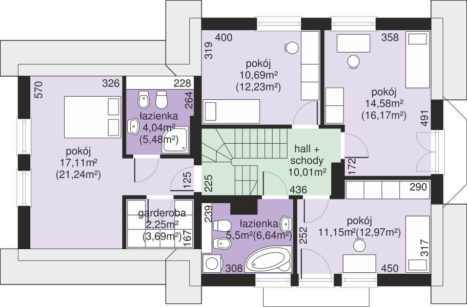 Poddasze projektu Dom przy Przyjaznej 2