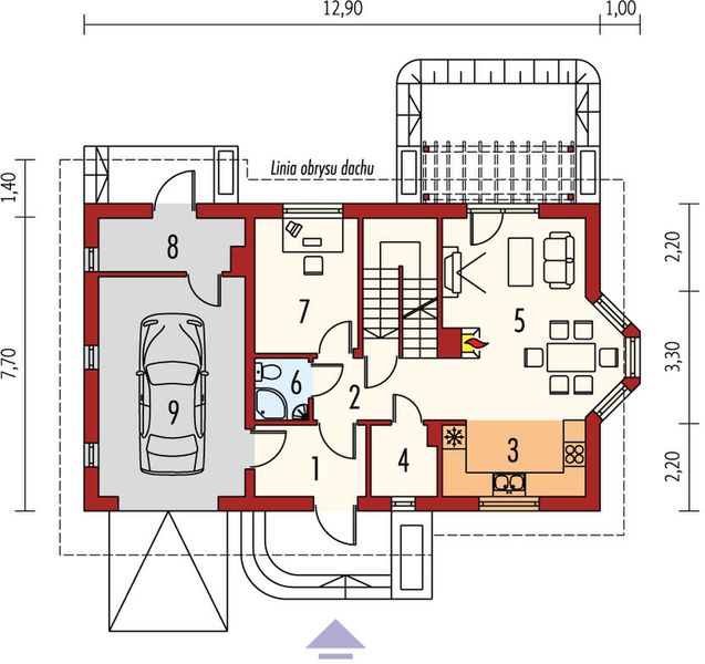 Parter projektu Ben G1 (z piwnicą)